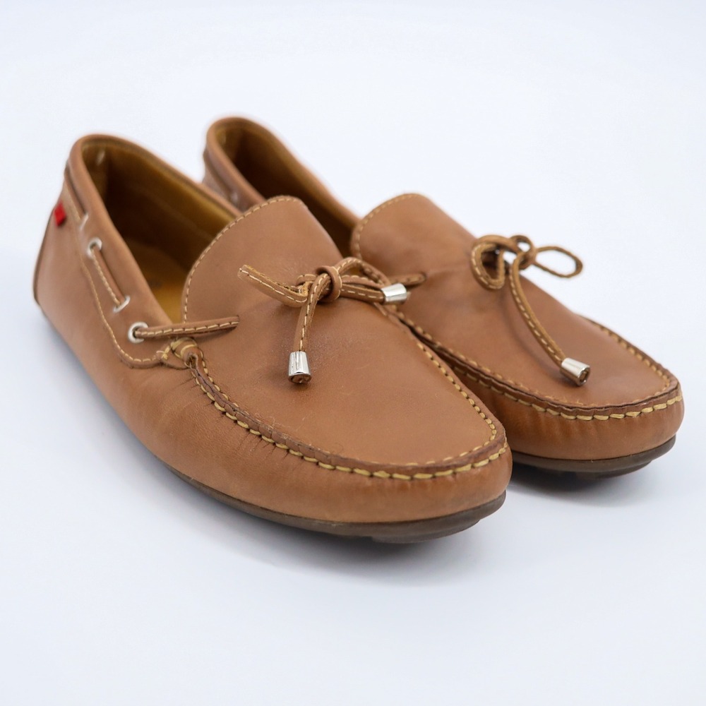 Marc Joseph New‎ York Driving Loafers Womens 9.5 Tan Leather Bow DCMJW01 Brazil